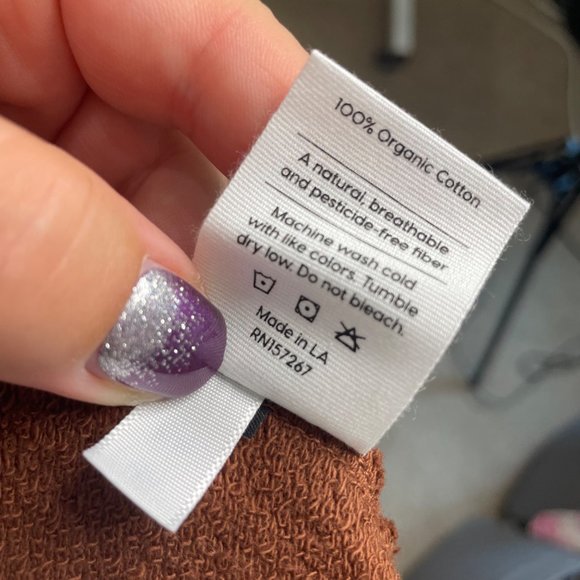 MATE THE LABEL organic terry classic jogger in cocoa 2X - Picture 7 of 7